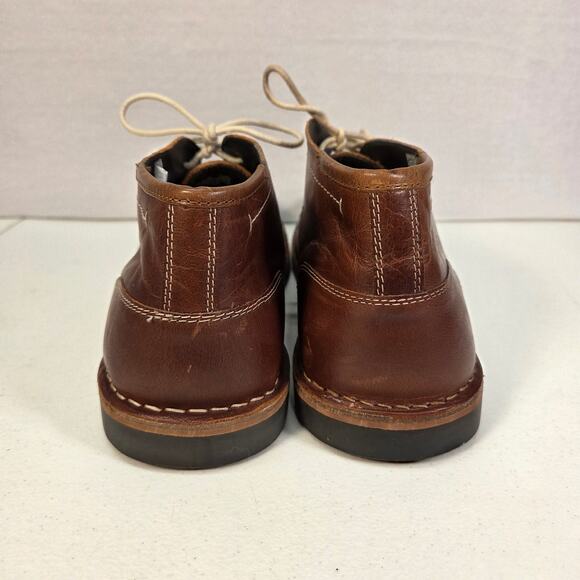 Steve Madden P-Ikon 247 Cognac Leather Chukka Boots Mens 11.5 Lace Up Brown NWOT